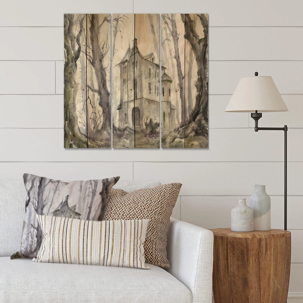 3 Panels 45 x 40 inches Print on Natural Pine Wood Y562822