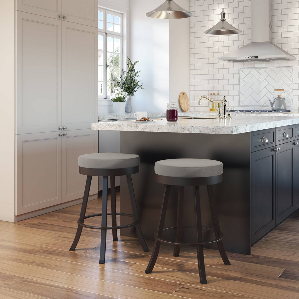 Gray Swivel Bar Stool R75705