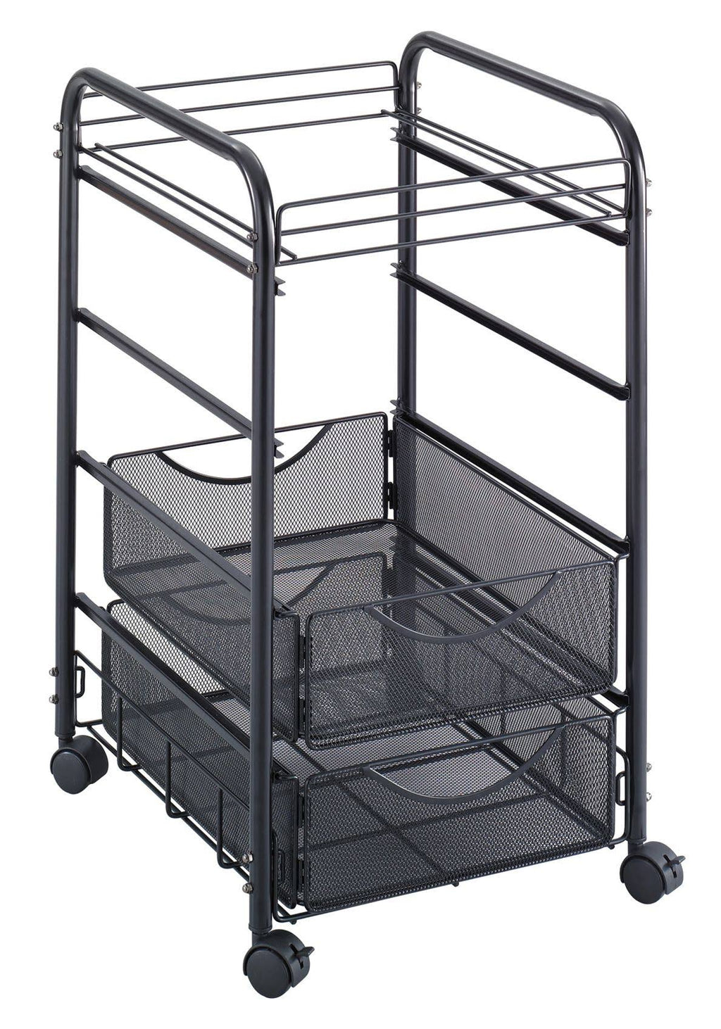 Black Mesh Open File with Drawers N52963