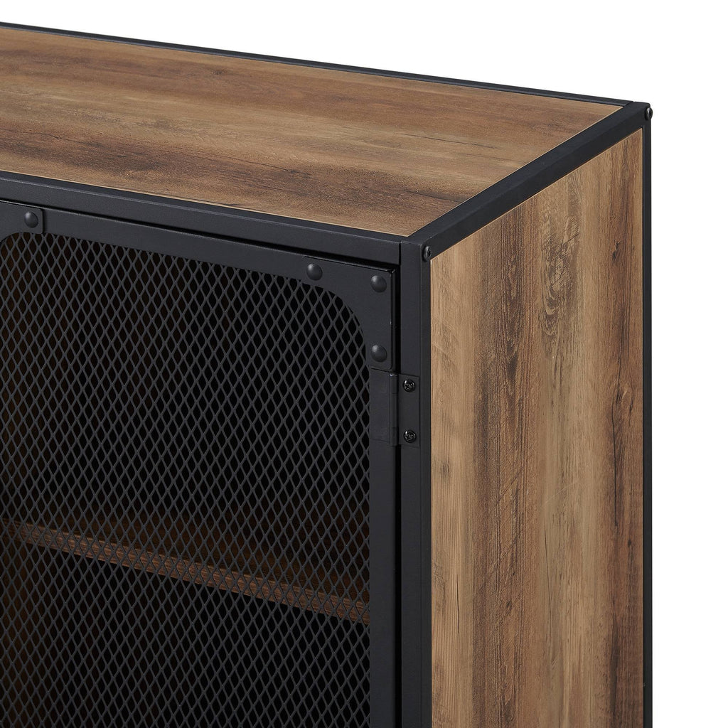 Urban Industrial Metal Mesh 4 Door TV Stand O39879