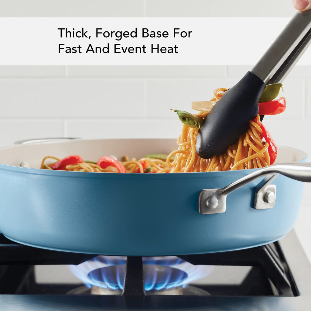 Blue Velvet Hard Anodized Nonstick Saute Pan with Lid Z13077
