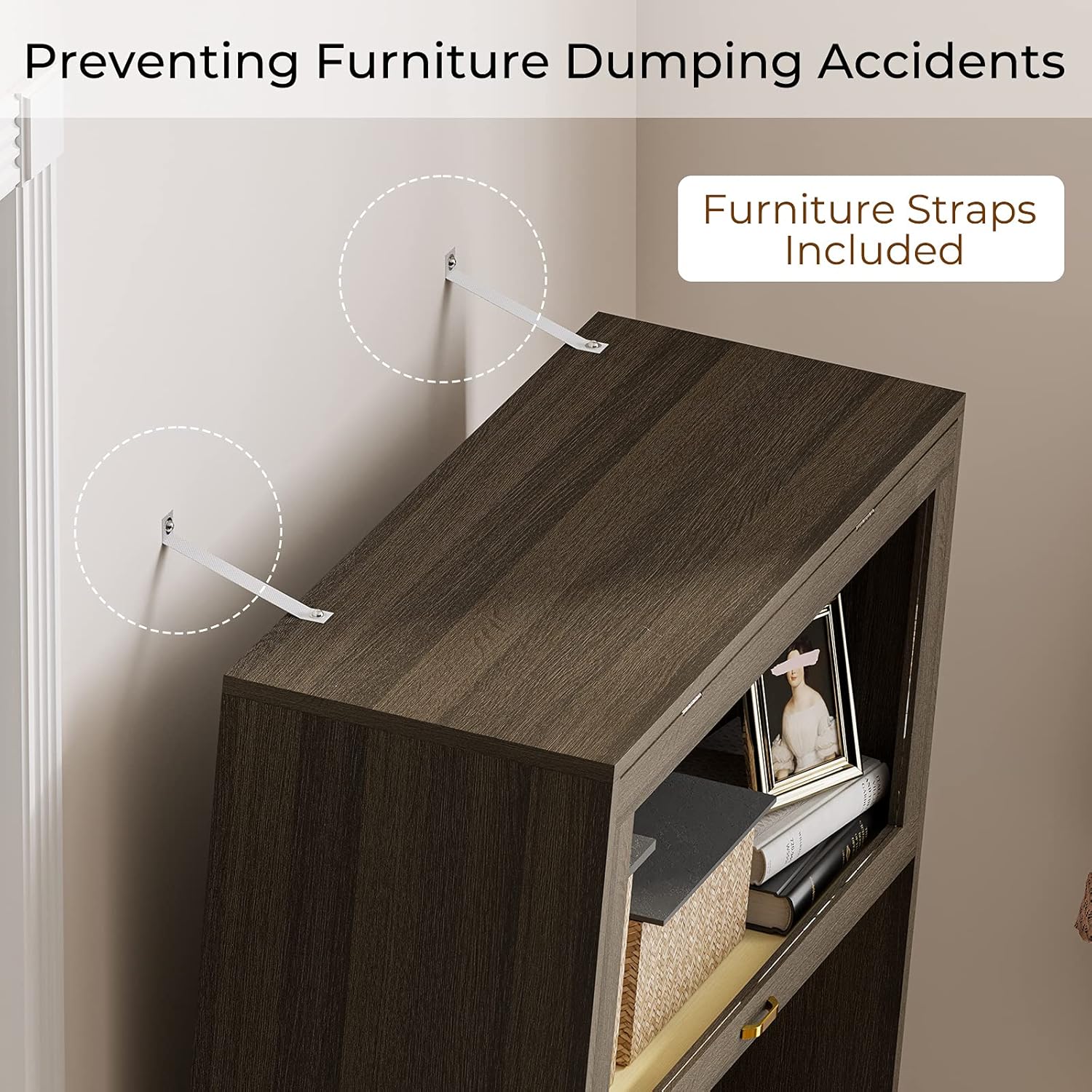 Buffet Cabinet with Storage, 71 Inches D456
