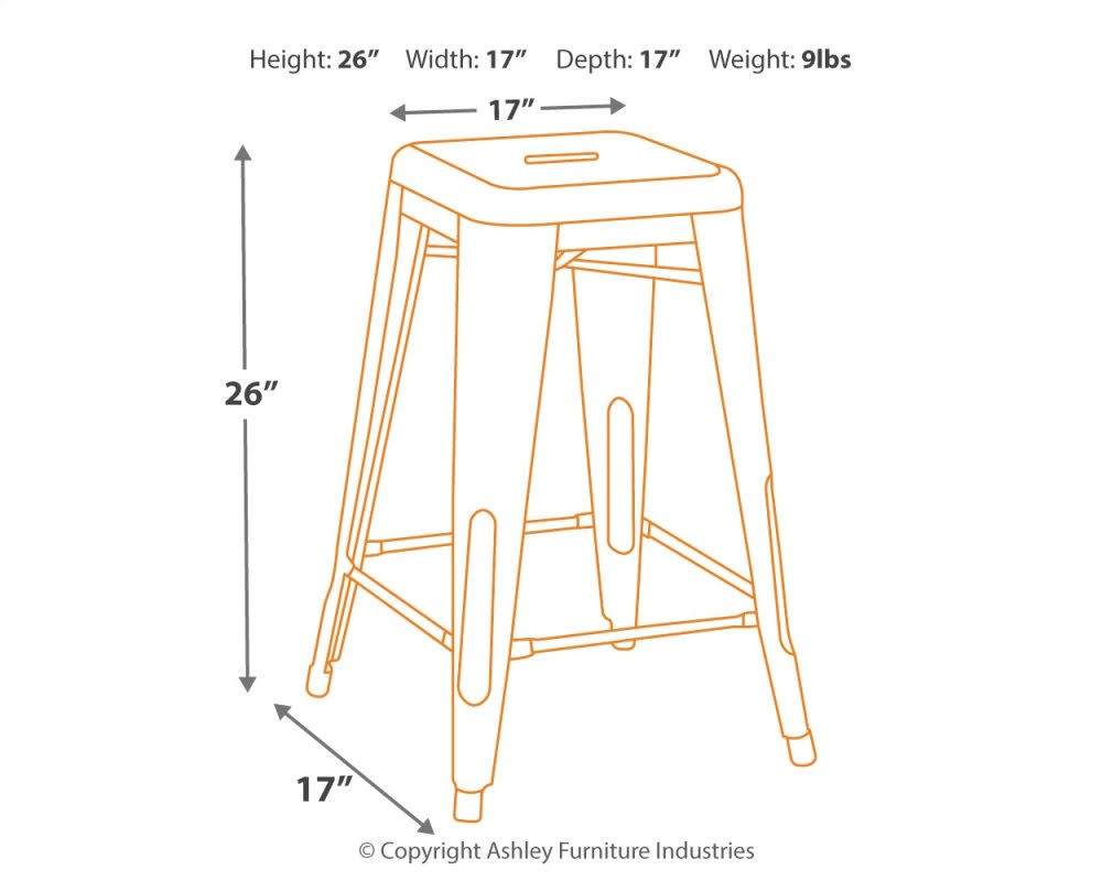 26 Barstool Set of 4 Gray H194