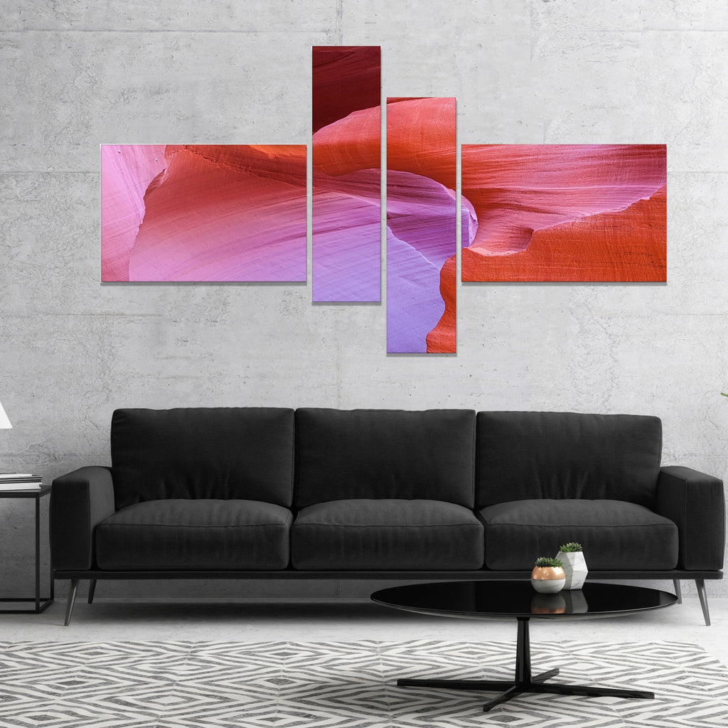 Antelope Canyon Landscape Photography Canvas Art Print 4 Panels T3107