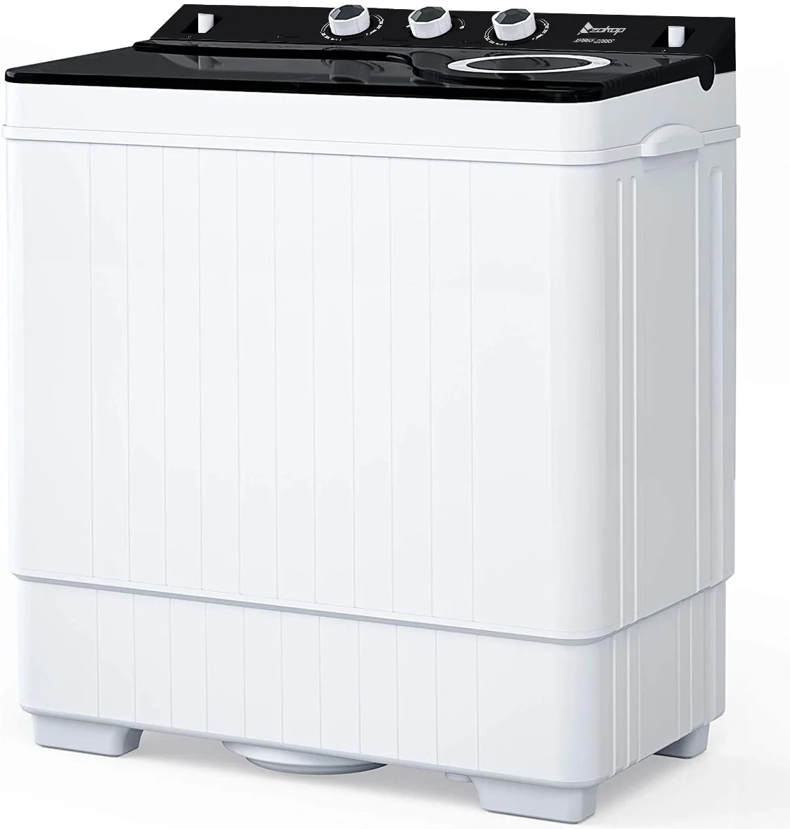 Semi-automatic Twin Tub Washing Machine, 26Lbs, White&Black M964482