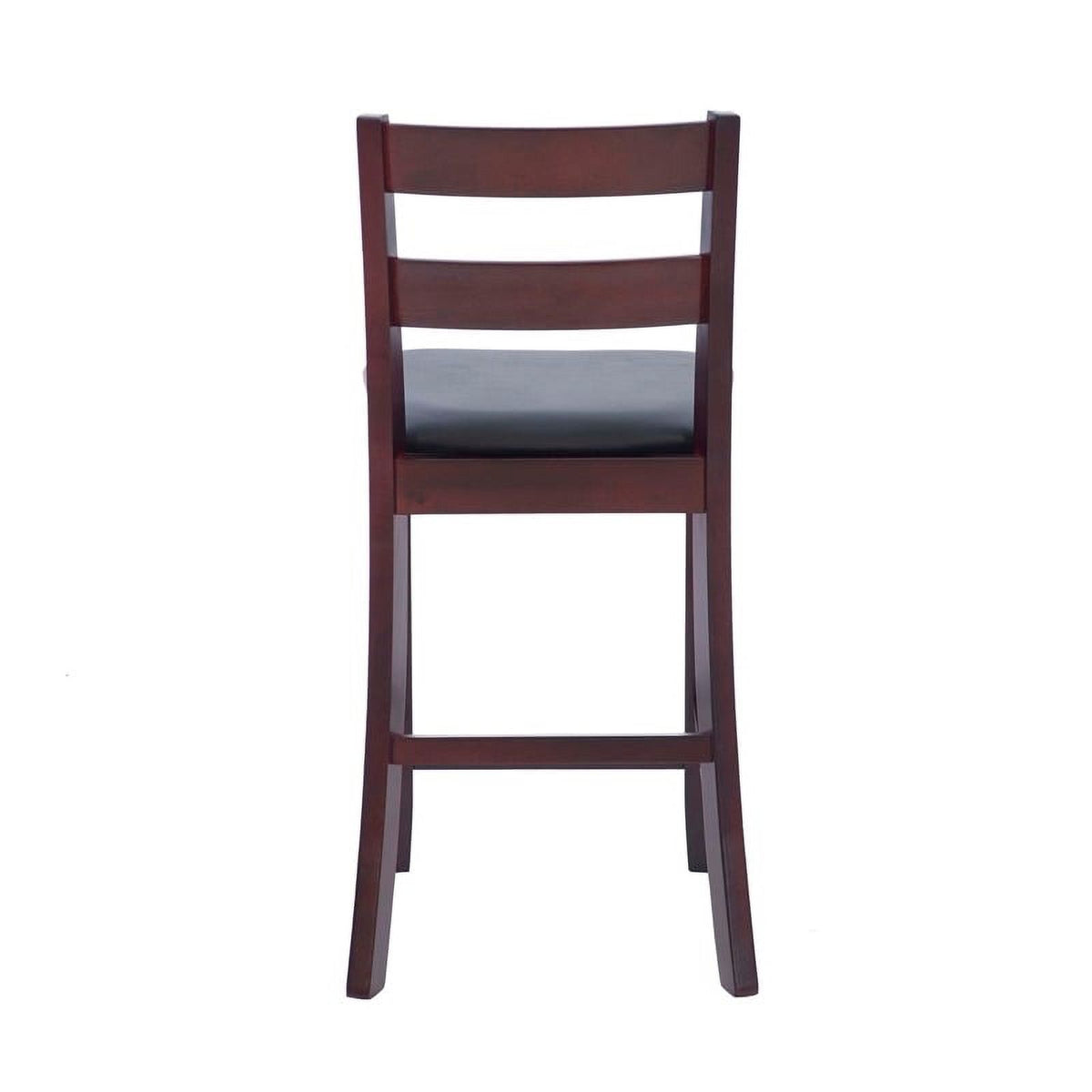 Dark Merlot Wood & Faux Leather Counter Stool O23146