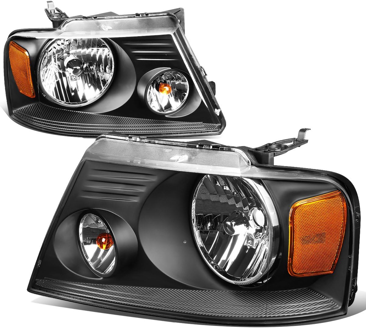 Black Housing Clear Lens Headlights Assembly for Ford F150 Lincoln Mark LT 2004-2008 K50506