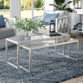 Sled 2 Piece Nesting Tables Satin Nickel Q313