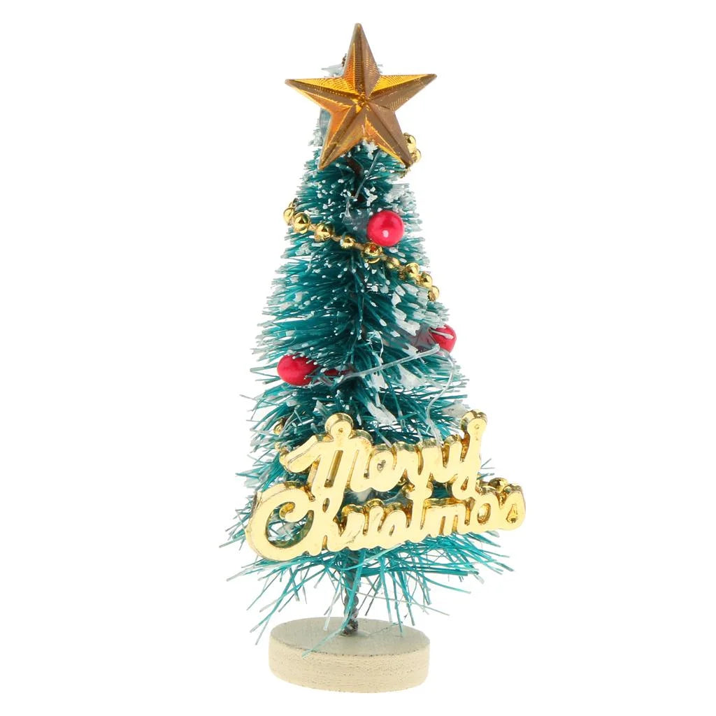 1:12 Scale Dollhouse Mini Christmas Tree with 4x Wooden Band People I7429