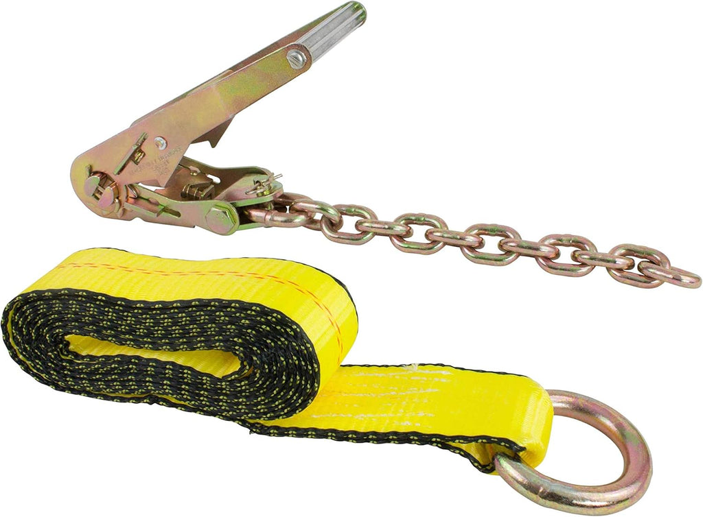 (4 Pack) 2 x 12' Ratchet Strap with Chain Anchor K268