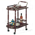 Merlot and Brass Serving Cart C807112