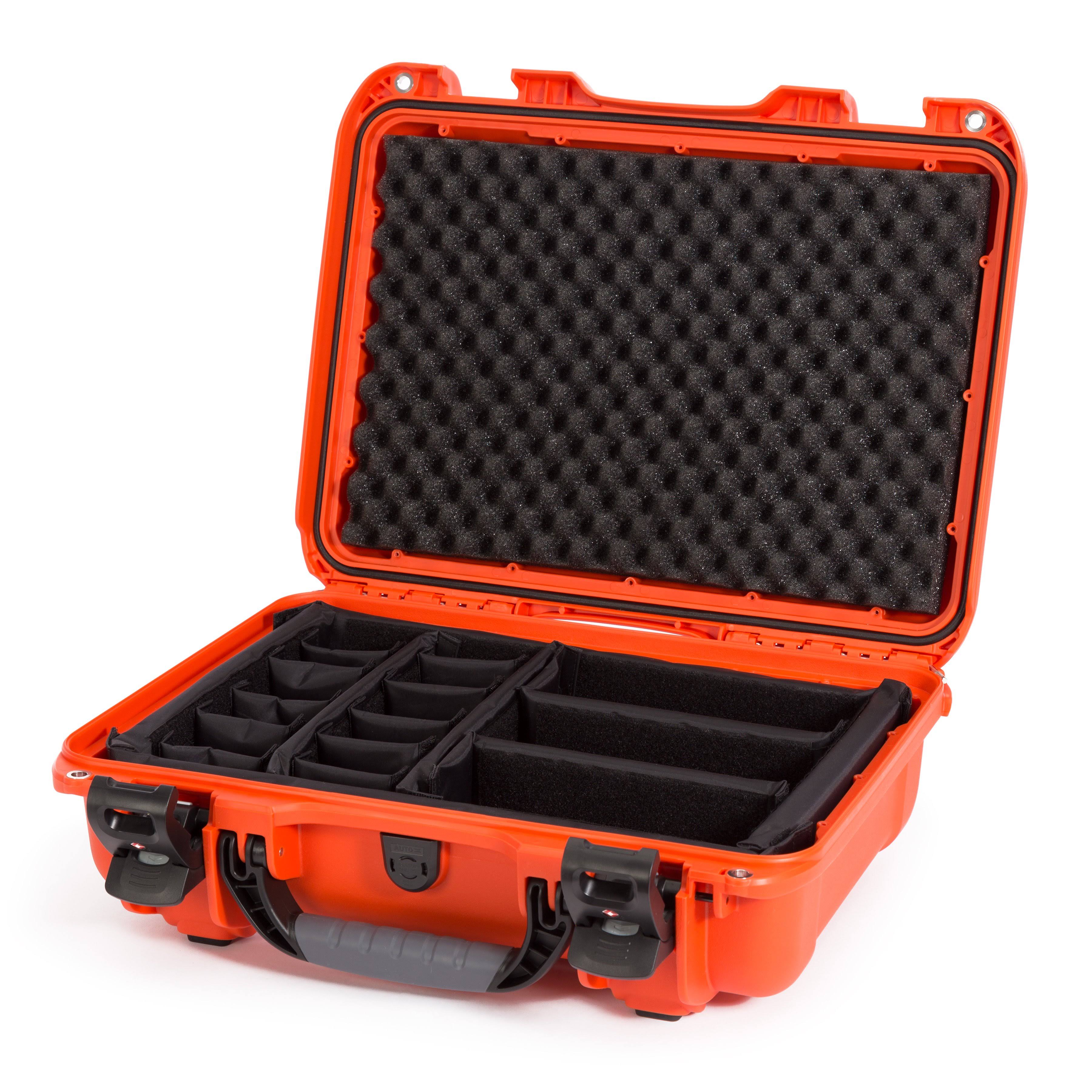 Orange Waterproof Hard Case with Padded Dividers J657203