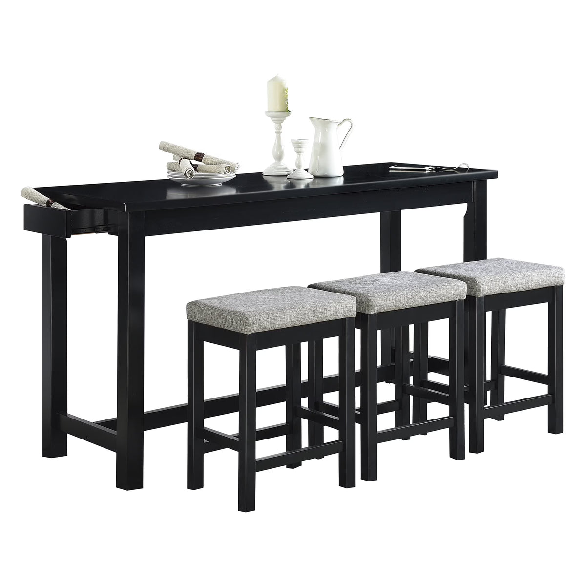 Black Counter Height Dining Set X3703