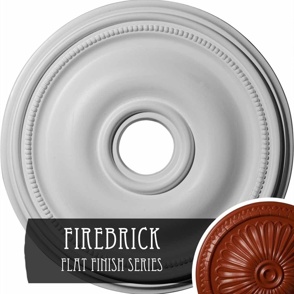 18 1/8x22OD x 3 3/4x22ID x 1 1/8x22P Hand-Painted Firebrick Ceiling Medallion Z519553