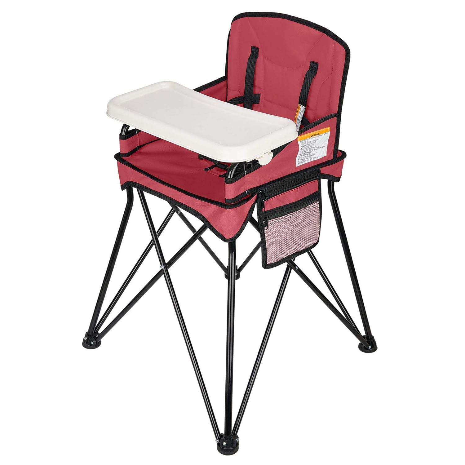 Grey Foldable Travel High Chair with Removable Tray and Carry Bag K9270