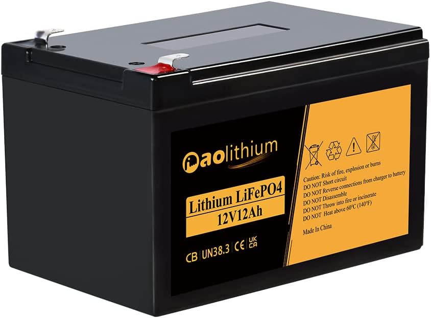 12V 12Ah LiFePO4 Deep Cycle Rechargeable Battery with Built-in BMS and F2 Terminal X5666