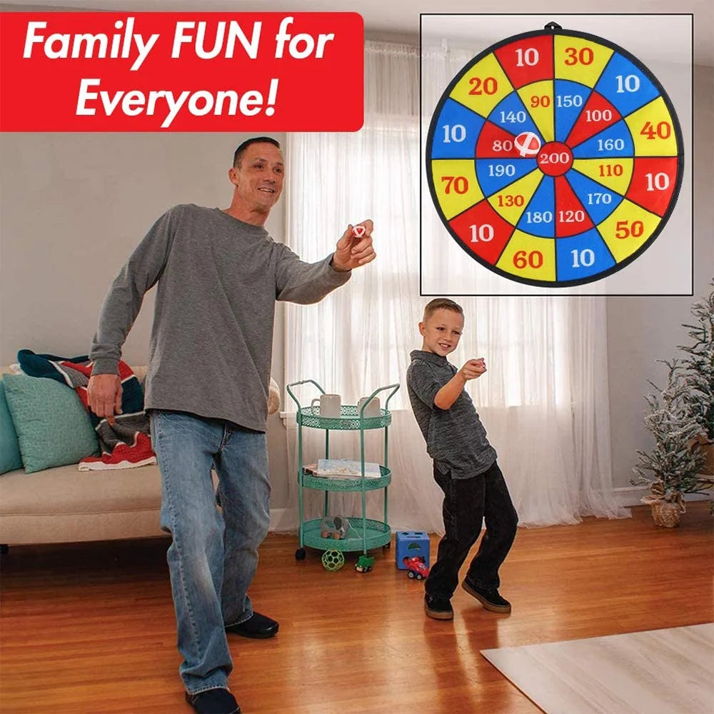 Large Fabric Dartboard with 6 Sticky Balls and a Hook Y33693