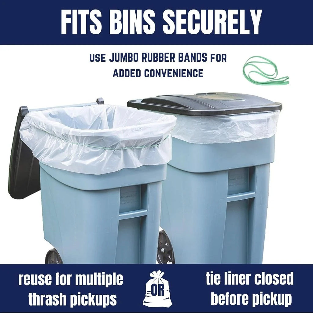 Black 64 Gallon Trash Bags, 50 Count W74823