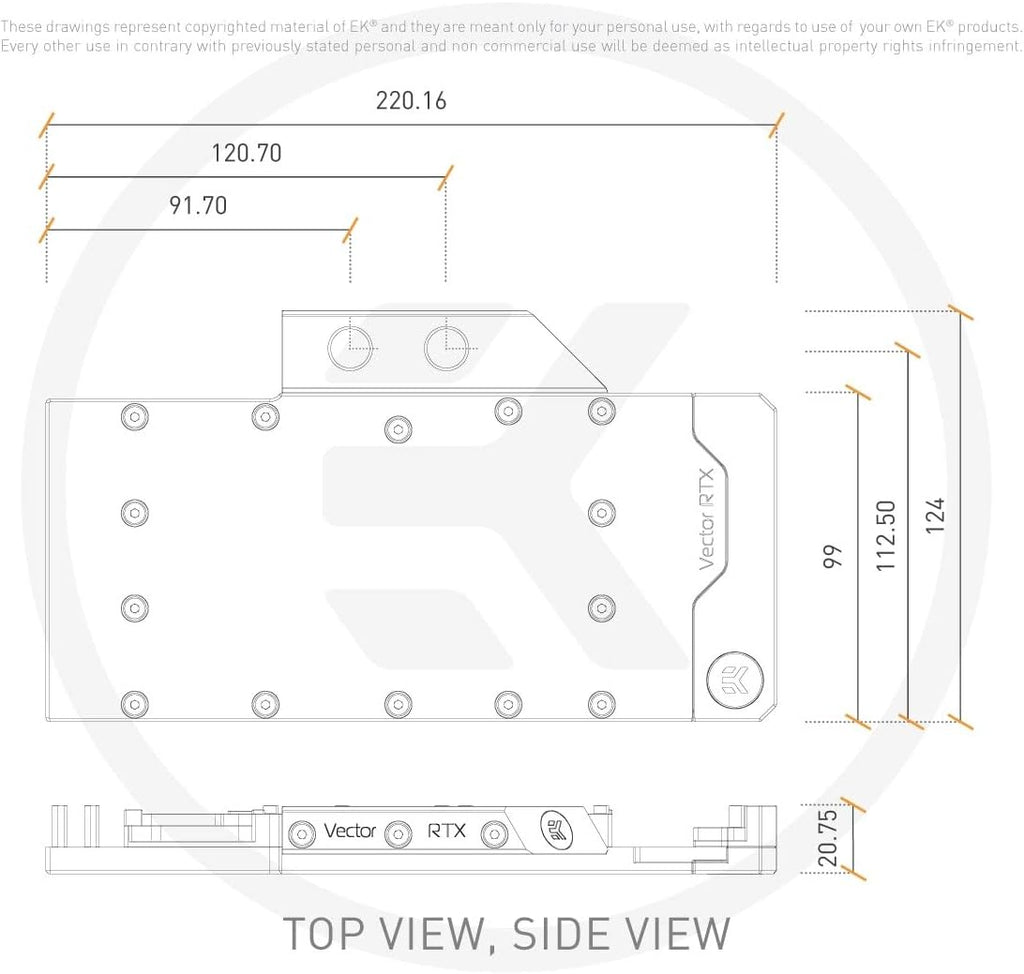 GPU Water Block, Copper/Plexi Q745114
