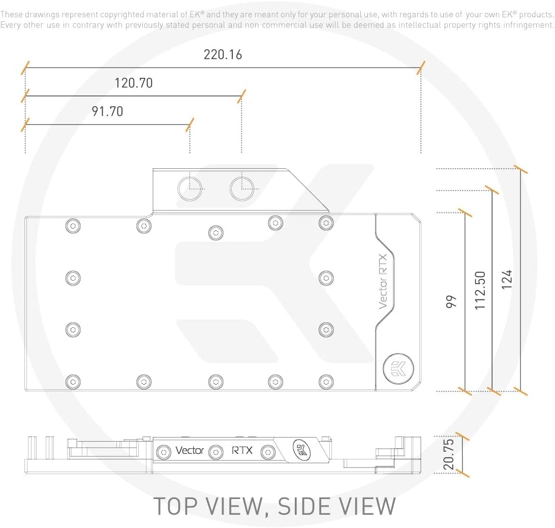GPU Water Block, Copper/Plexi Q745114