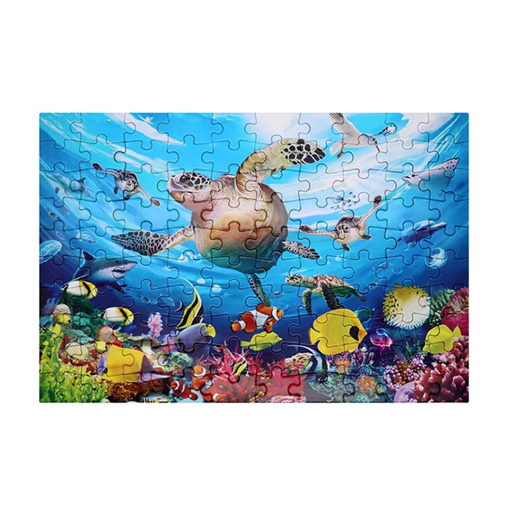 100 Pieces Underwater World Puzzle Educational Toy S8979