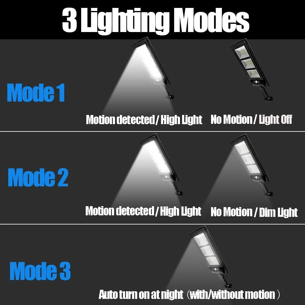 4 Pack Solar Street Lights Outdoor 180 LED Motion Sensor Flood Light with 3 Lighting Modes A39087