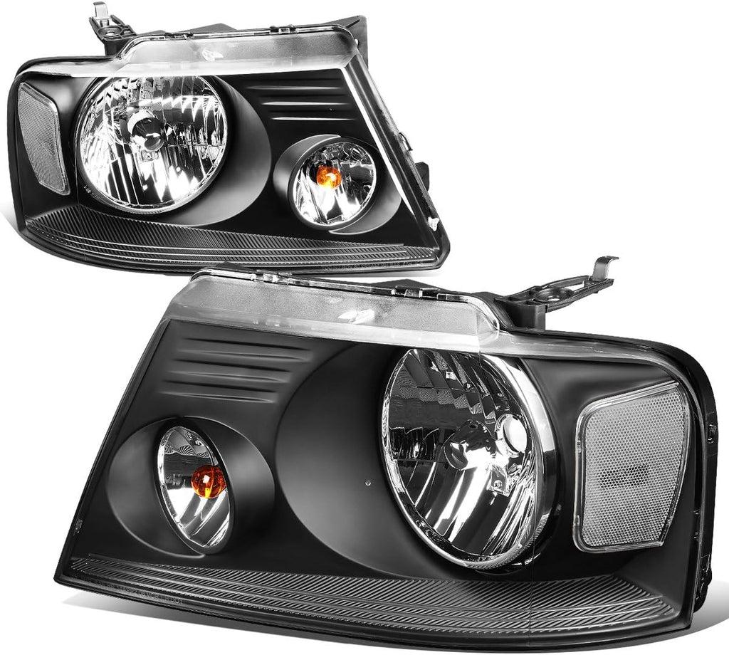 Black Housing Clear Lens Headlights Assembly for Ford F150 Lincoln Mark LT 2004-2008 K50506