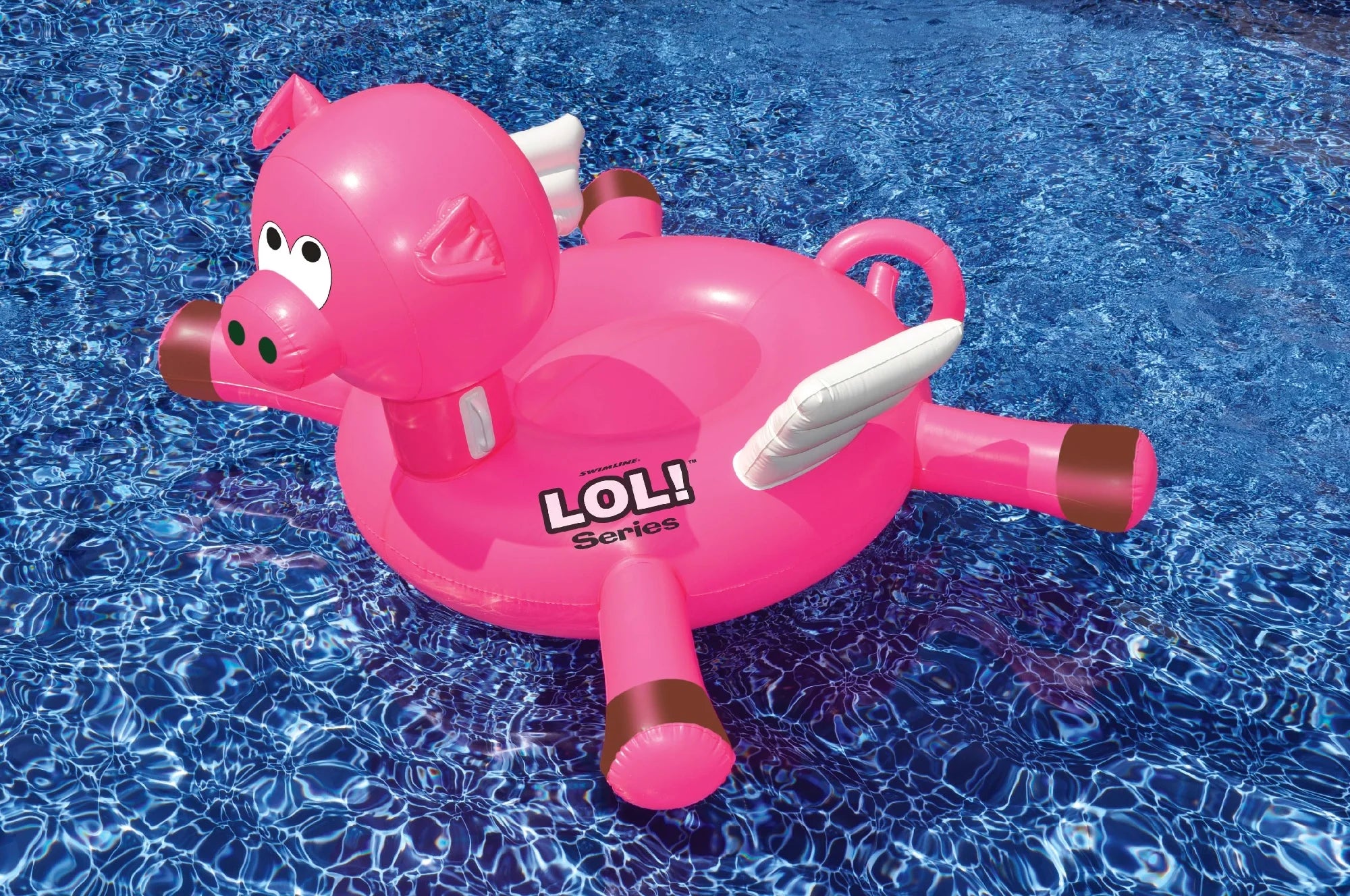 Pink/White 54" Inflatable Swimming Pool Float B981228
