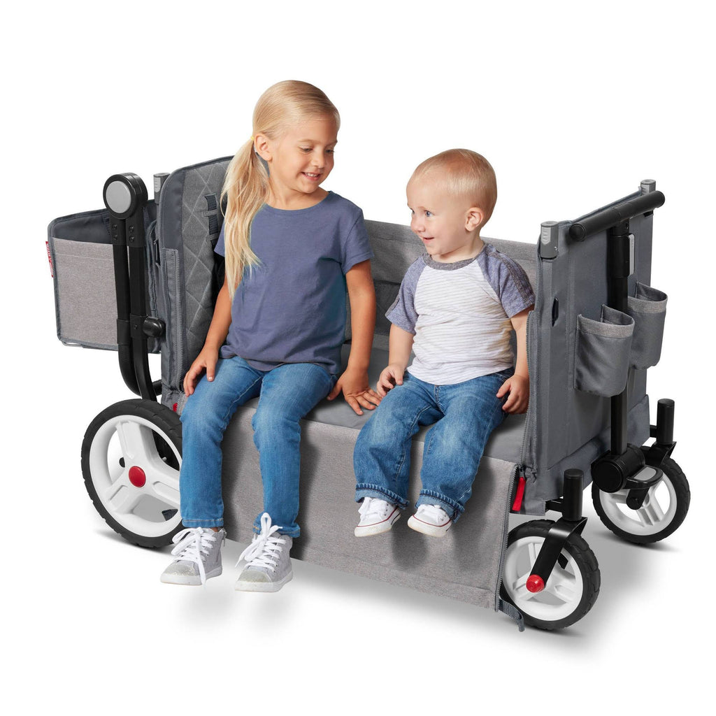 Grey Stroller Wagon with Canopy and Bag O93329