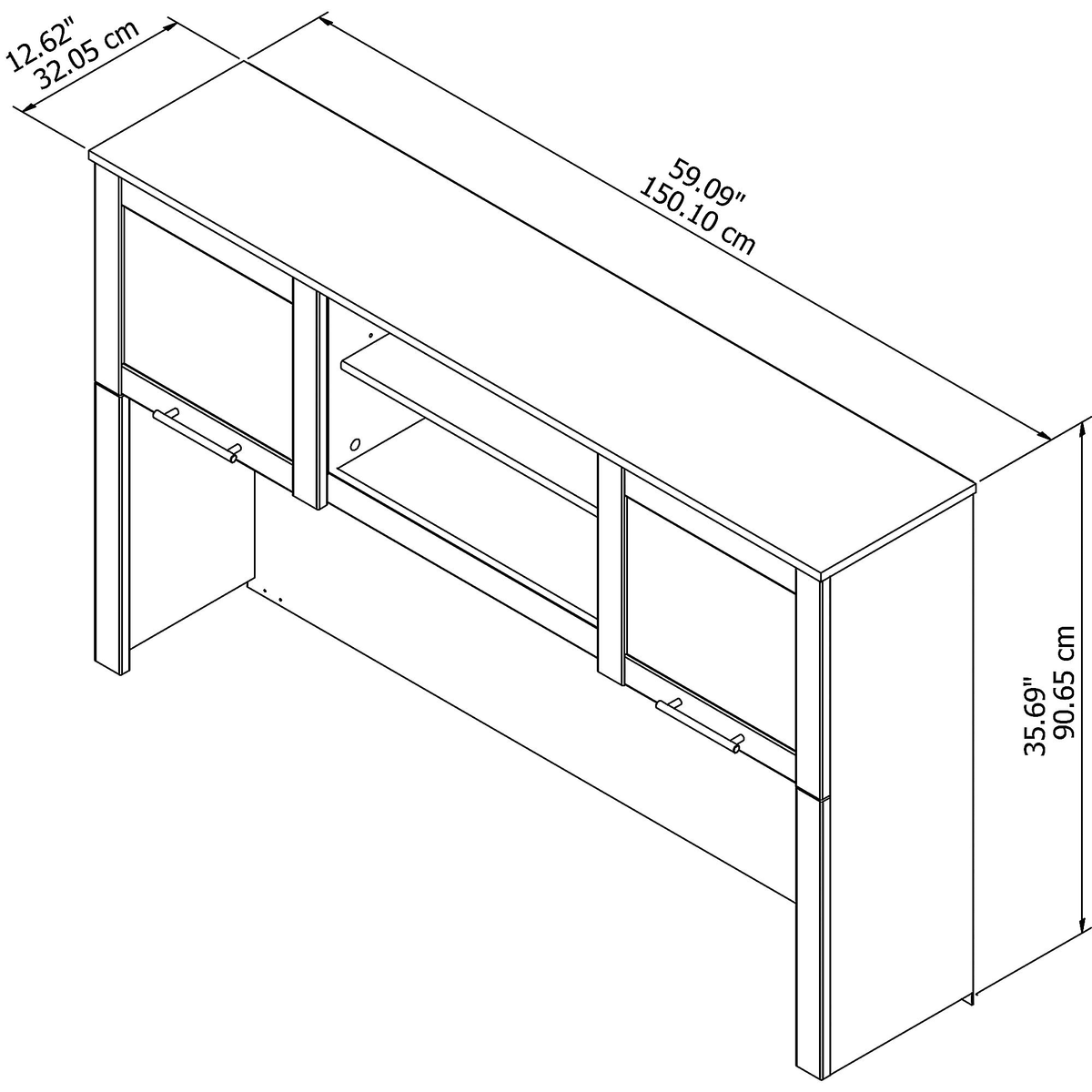 Desk Hutch H1525