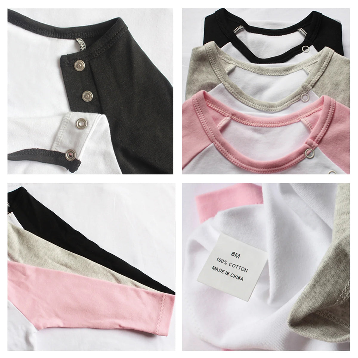 Long Black Raglan T-shirt E1862