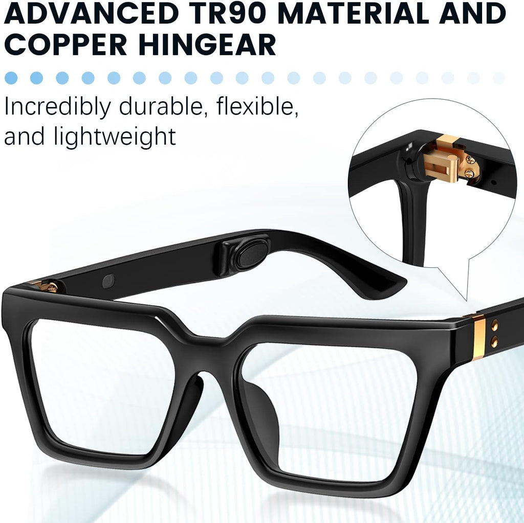 Bone Conduction Glasses Headphones with Anti Blue Light and Photochromic Lenses N4870