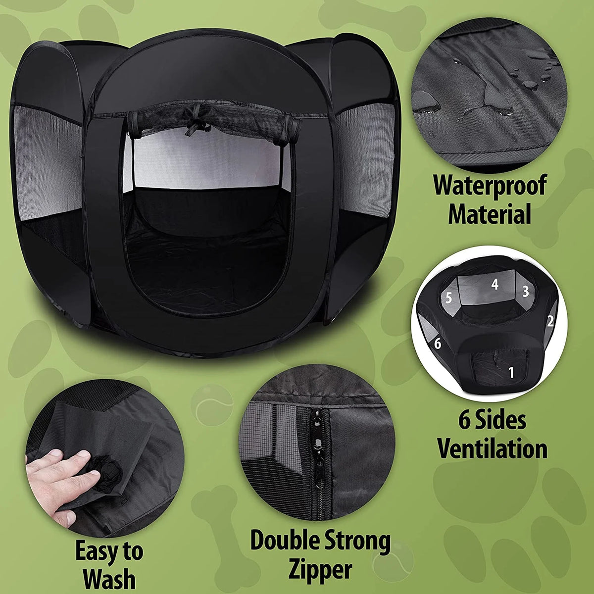 Medium Size Pop-Up Mesh Pet Playpen Tent Q5003