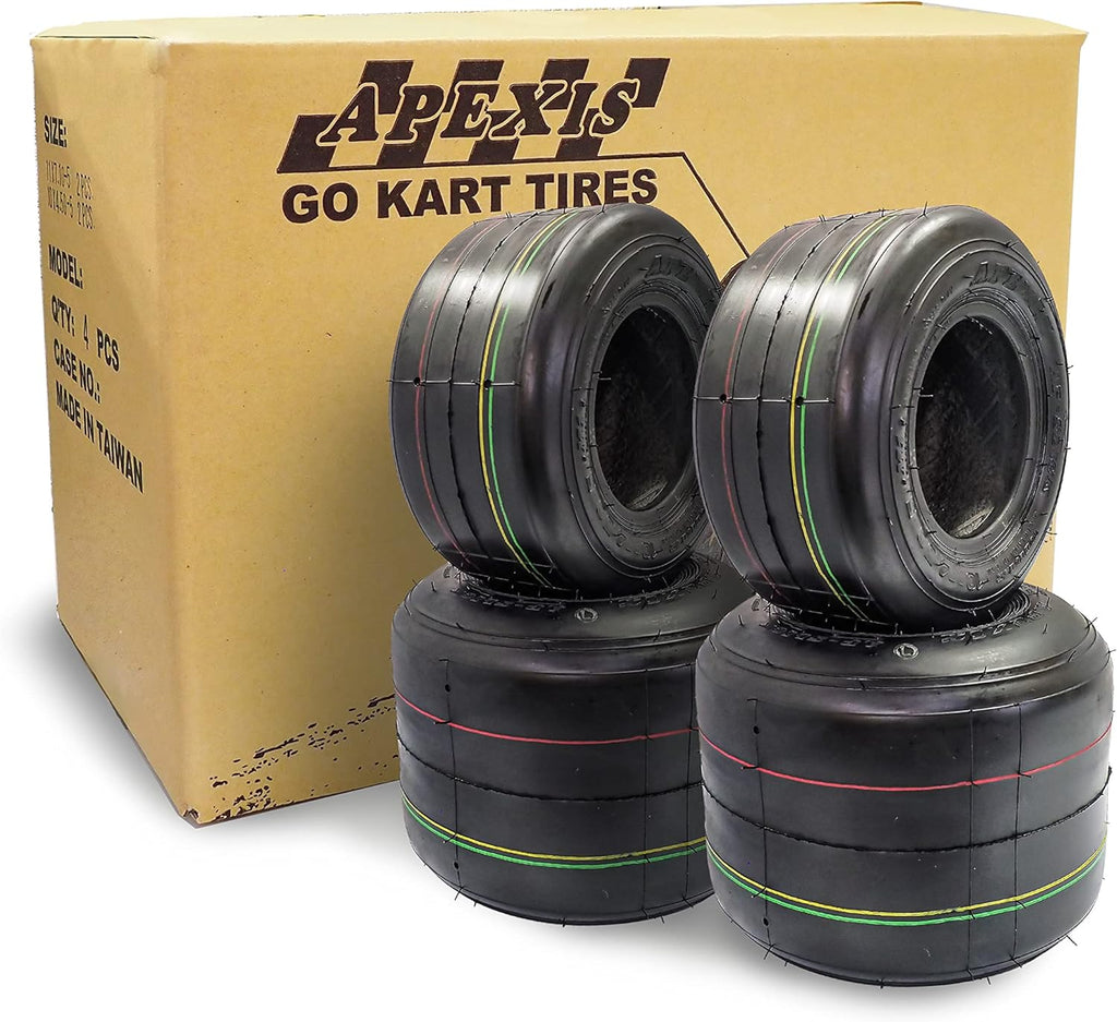 10x4.50-5 & 11x7.10-5 Go Kart Slick Tires, 4-Ply, Tubeless (Set of 4) M891
