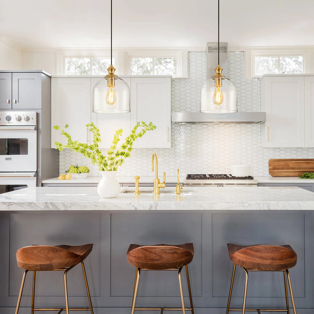 1-Light Dimmable Hammered Glass Pendant J94724