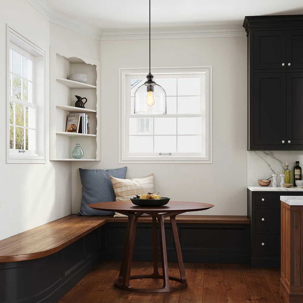 1-Light Dimmable Hammered Glass Pendant J94724