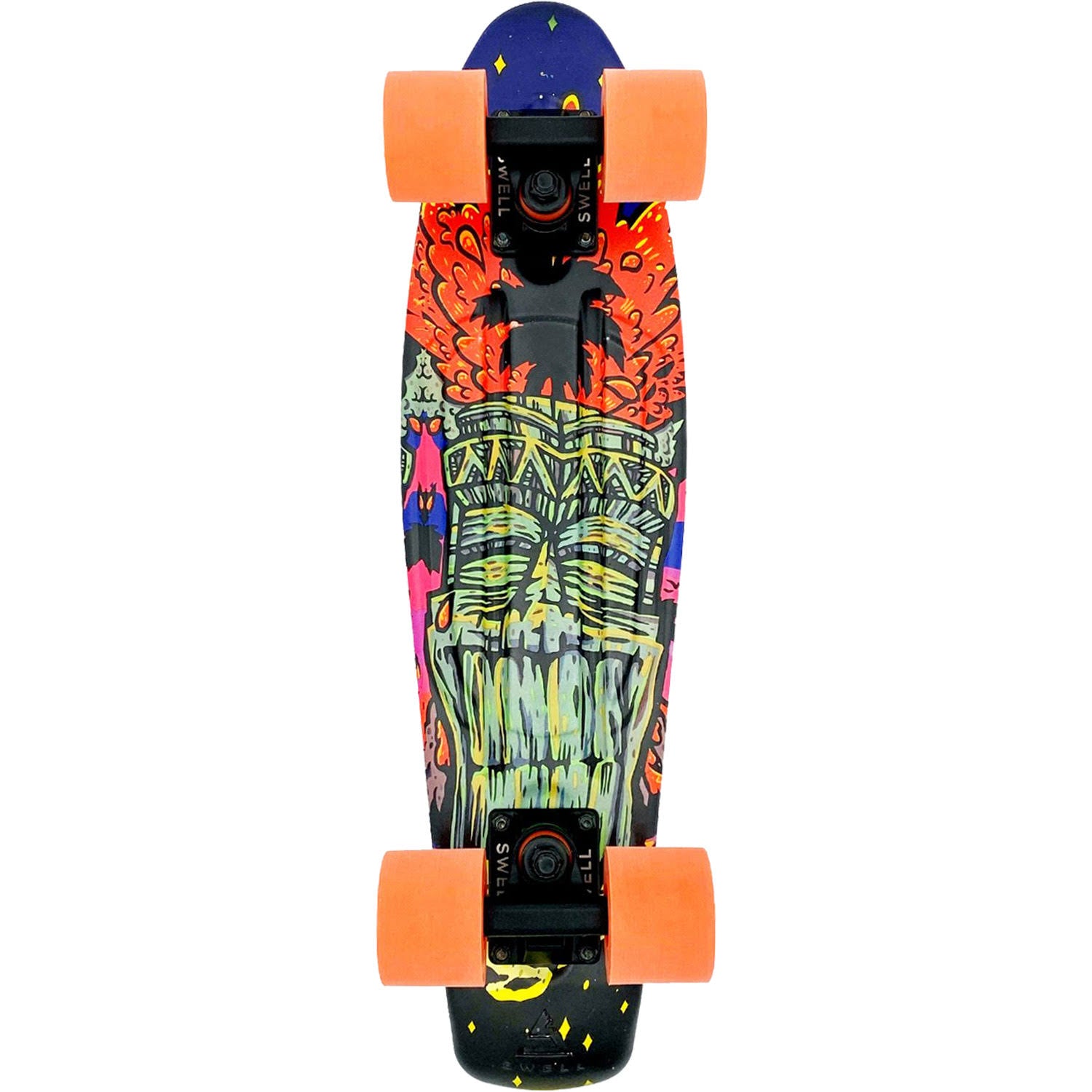 Black Orange Cruiser Complete Skateboard X9599