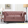 Pink Chesterfield Loveseat F85723