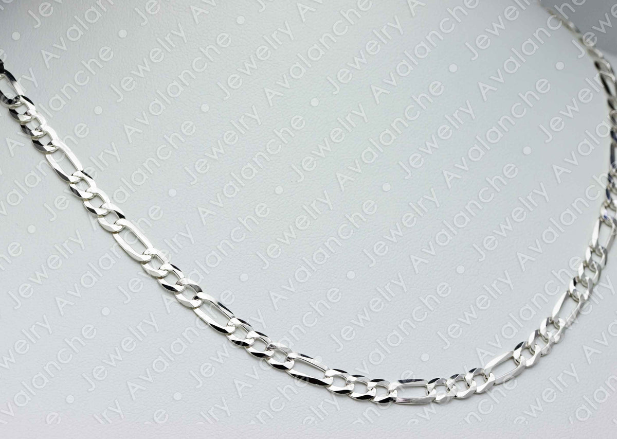 .925 Sterling Silver Figaro Link Chain Necklace 16 inches R66109