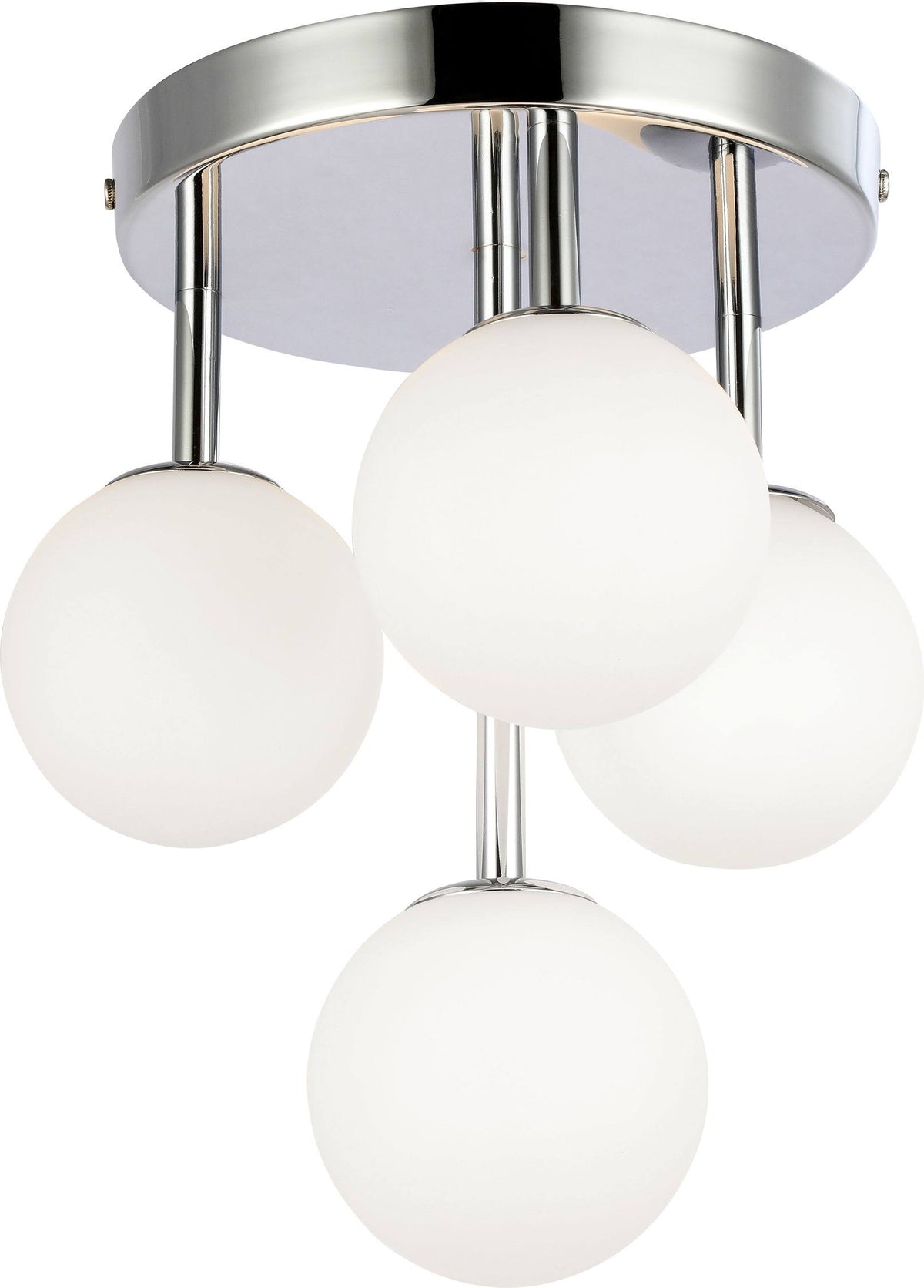 Polished Chrome 4 Light Flush Mount with Opal Glass L67343