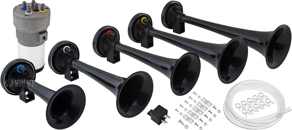 Black 12V Air Horn with Compressor Z700