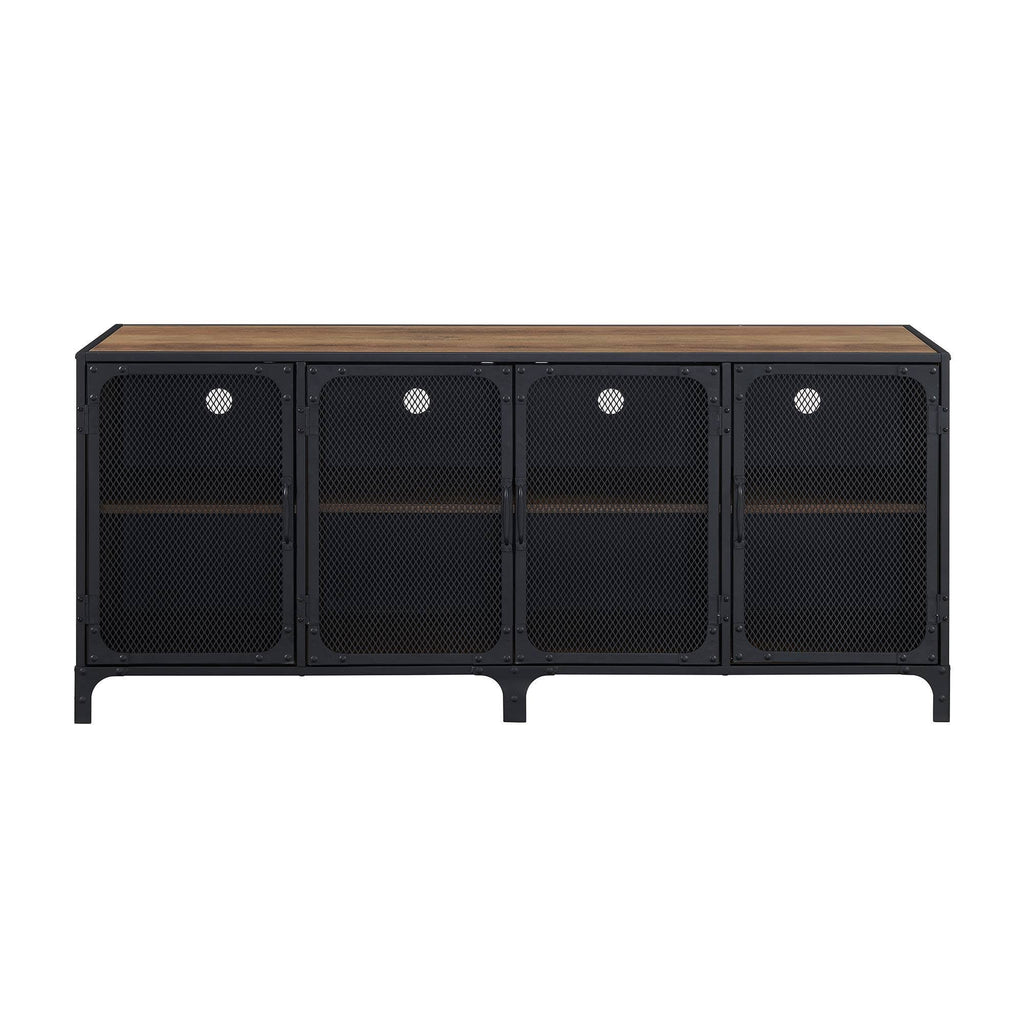 Urban Industrial Metal Mesh 4 Door TV Stand O39879