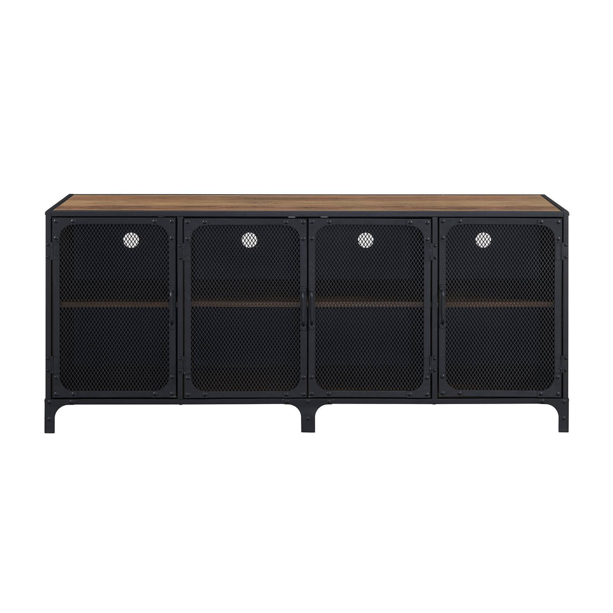 Urban Industrial Metal Mesh 4 Door TV Stand O39879