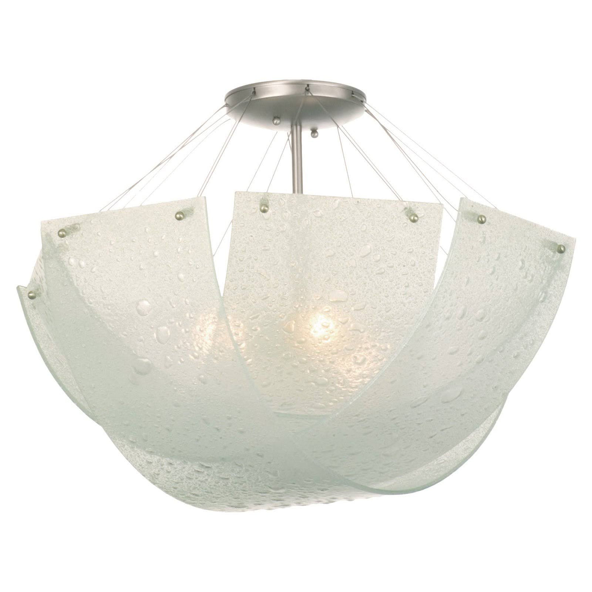 Satin Nickel Semi Flush Light F3684