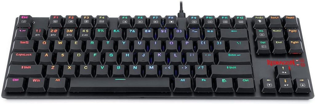 Wireless Mechanical Gaming Keyboard, RGB Backlit, TKL 87 Keys V635