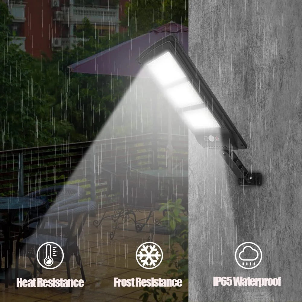 4 Pack Solar Street Lights Outdoor 180 LED Motion Sensor Flood Light with 3 Lighting Modes A39087