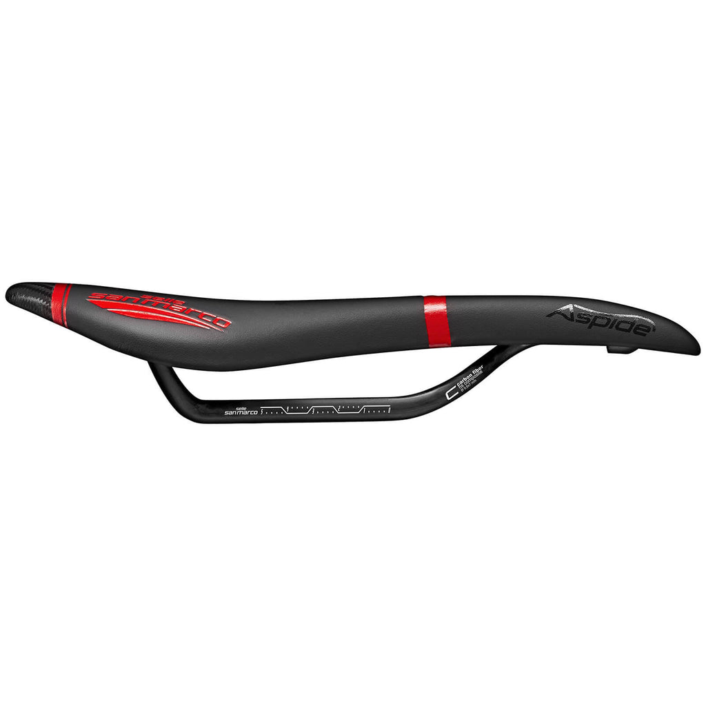 Black/Red Narrow Carbon Saddle J3237