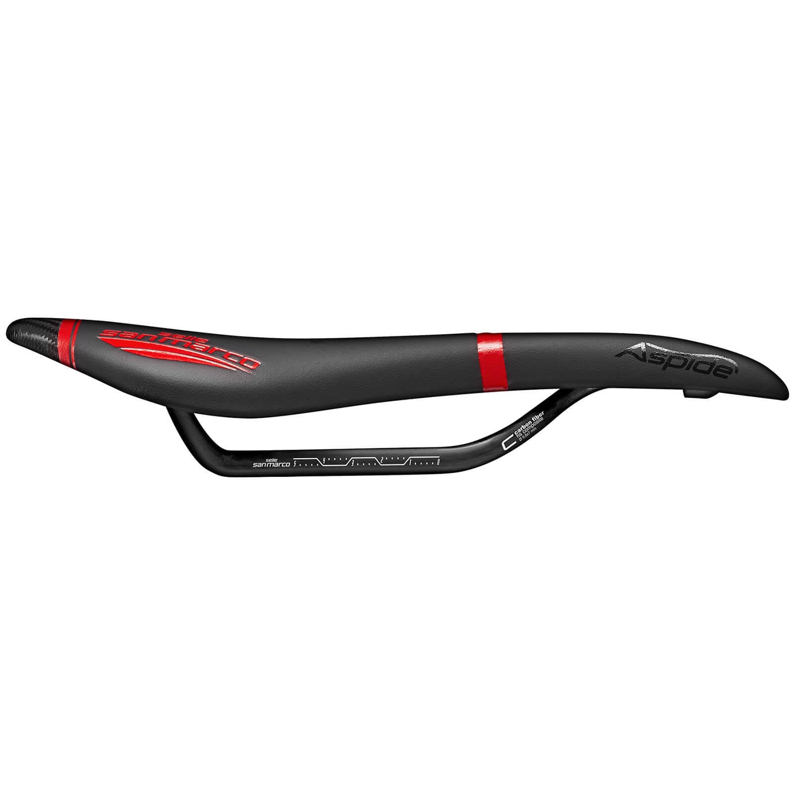 Black/Red Narrow Carbon Saddle J3237