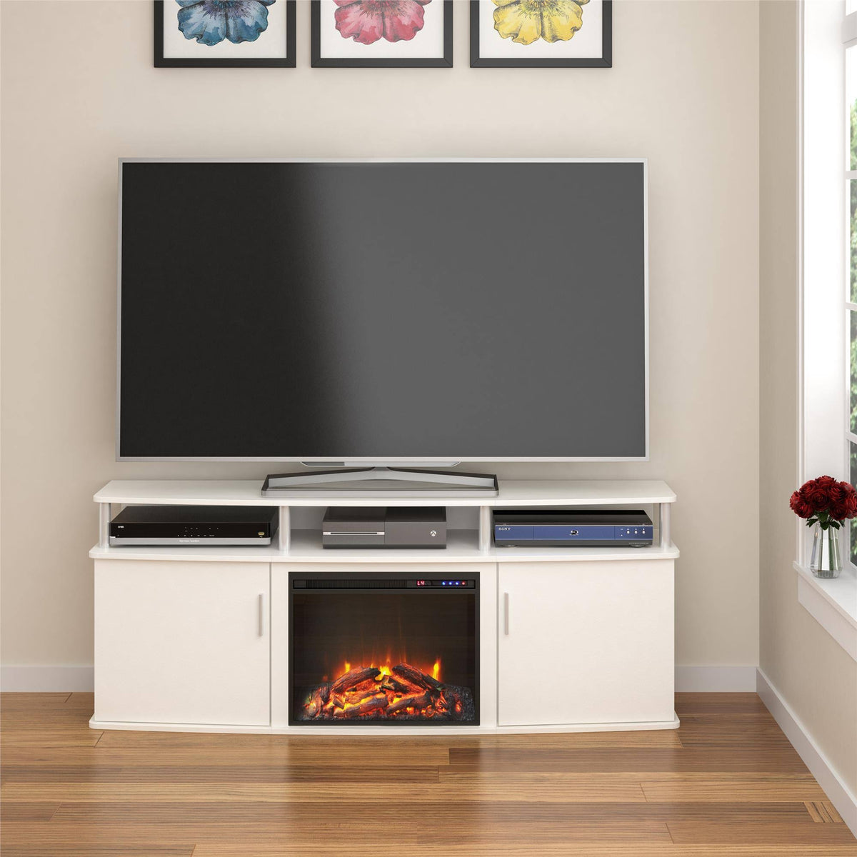Electric Fireplace TV Console Q2486