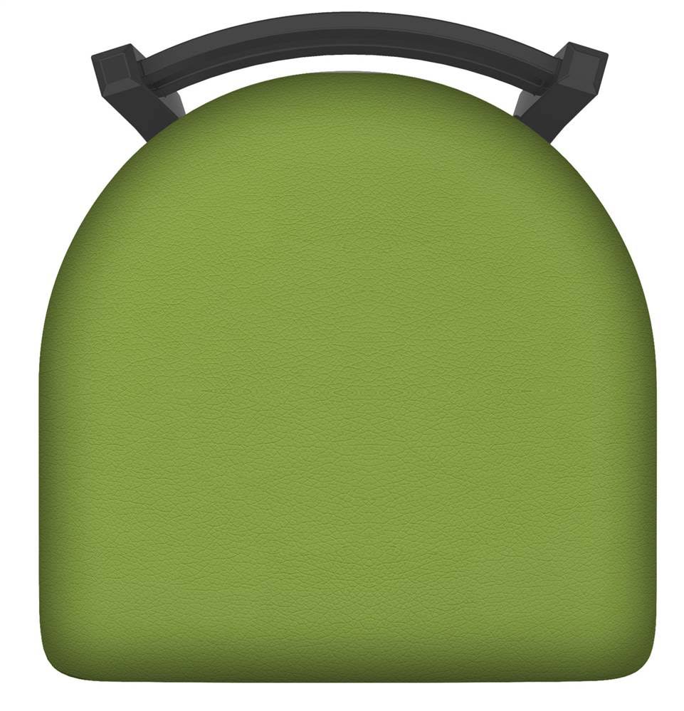 25x22 Low Back Swivel Counter Stool with Pewter and Kiwi Green Seat W938